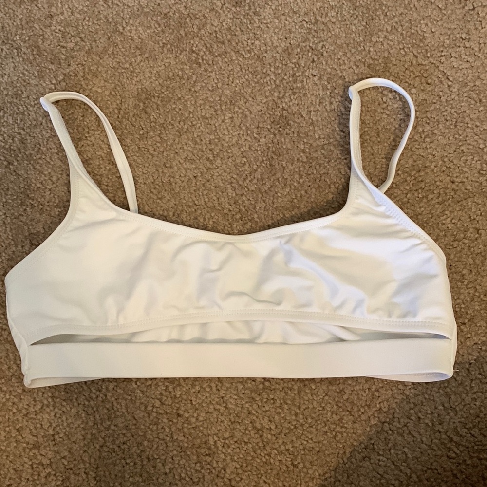 White adjustable bikini top, size s